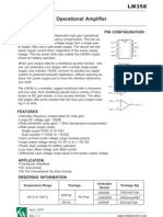 Low Power Dual Operational Amplifier: Description Pin Configuration