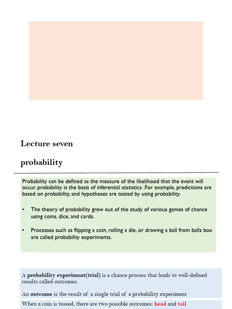 7) Probability and Statistics | PDF | Probability | Probability ...