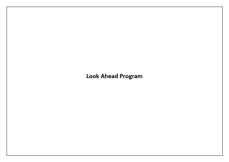 Look Ahead Program | PDF