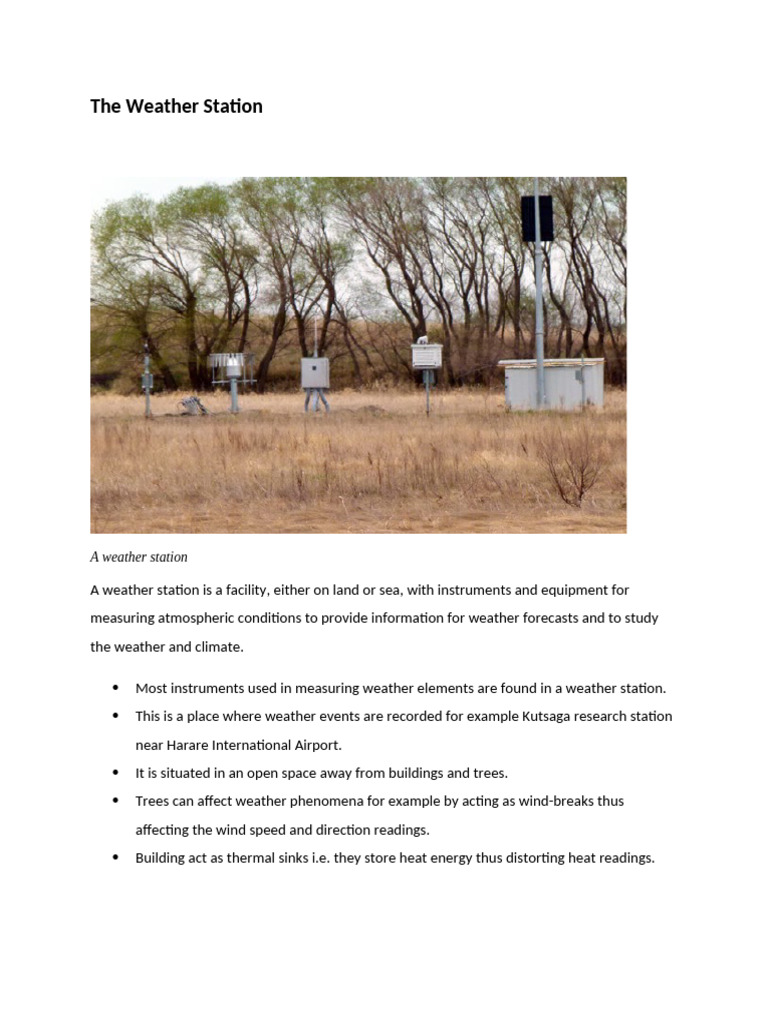 Overview of Weather Stations and Instruments | PDF
