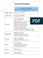 Conversion Formulas: Begin With Formula For Converting