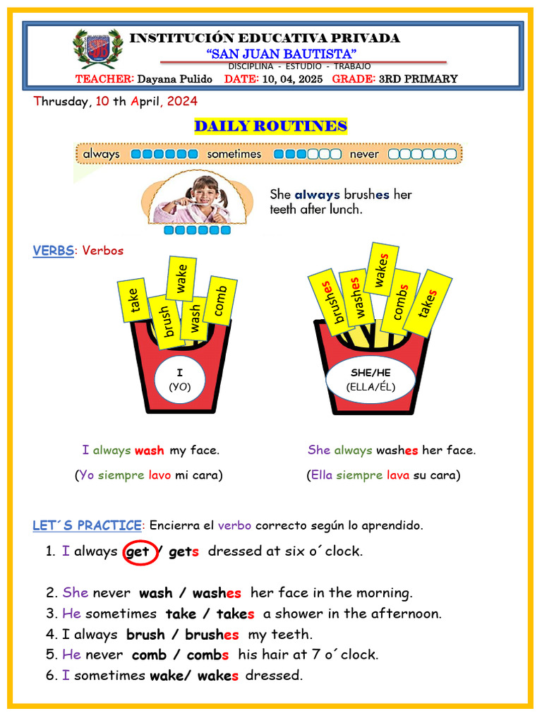 Daily Routines 10-04-25 | PDF