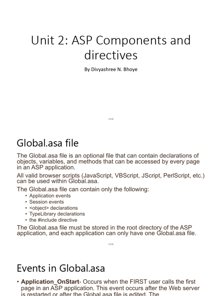 ASP 2 Notes | PDF | Active Server Pages | System Software