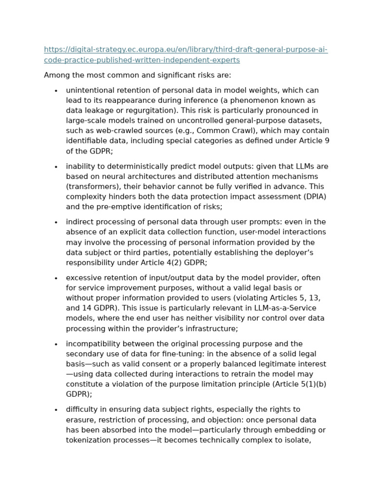 EDPB Guidance On AI Risk Management | PDF | Artificial Intelligence ...