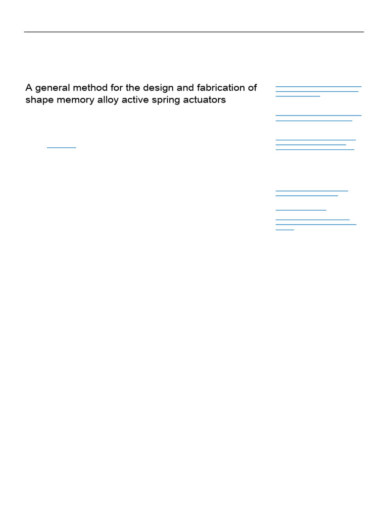 A General Method For The Design and Fabrication of Shape Memory Alloy ...