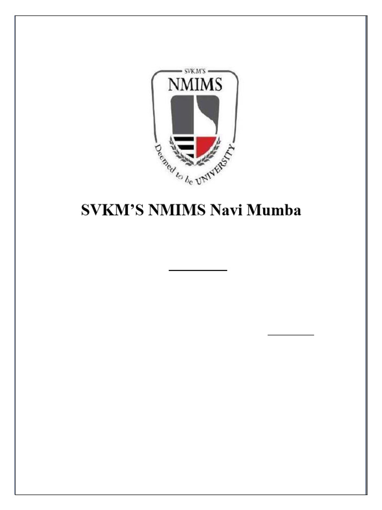 Banking Industry Project Report NMIMS | PDF | Banks | Reserve Bank Of India