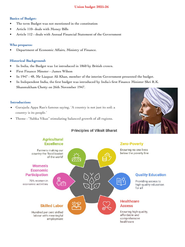 Union Budget 2025-26 Overview | PDF | Government Budget Balance | Economies