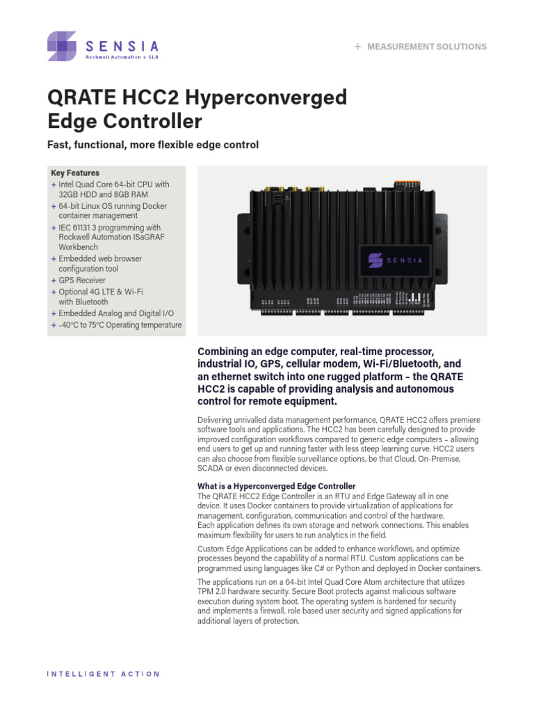 QRATE HCC2 Edge Controller Overview | PDF | Wi Fi | Bluetooth