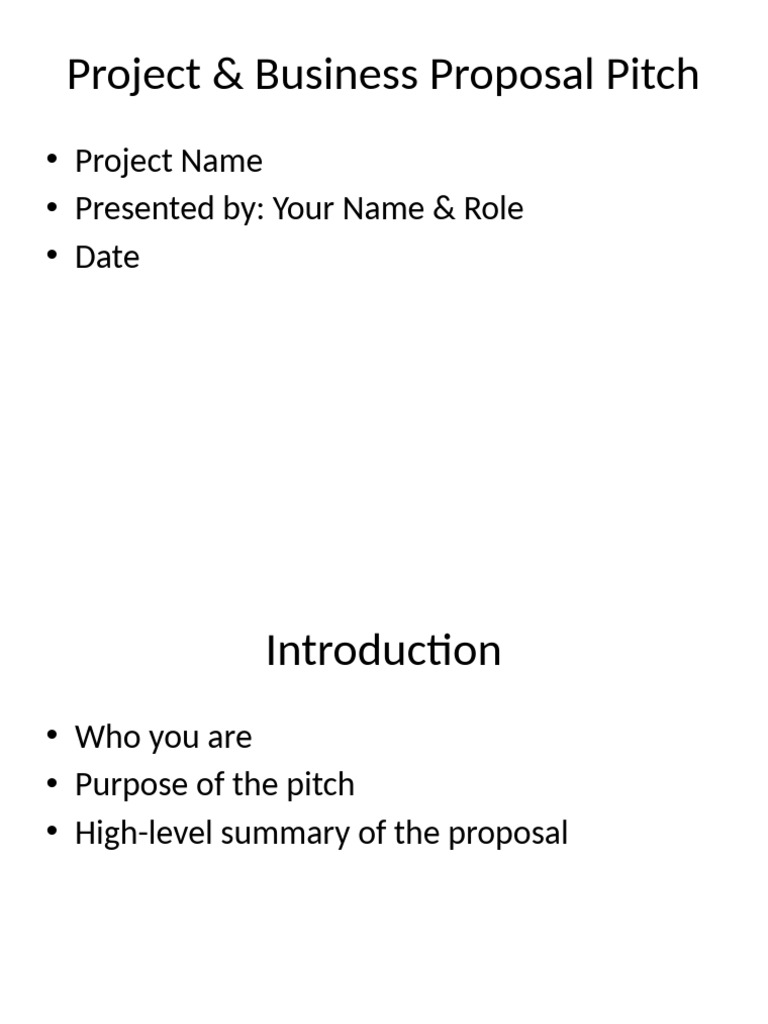 Project Business Proposal Overview | PDF