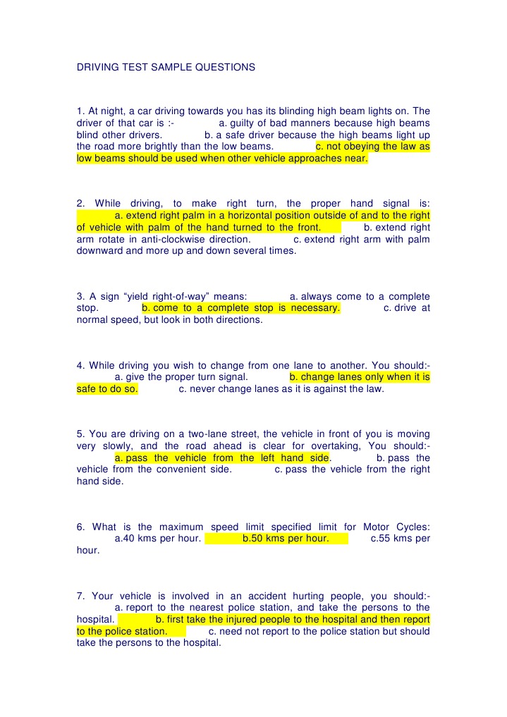 Driving Test | PDF | Home & Garden