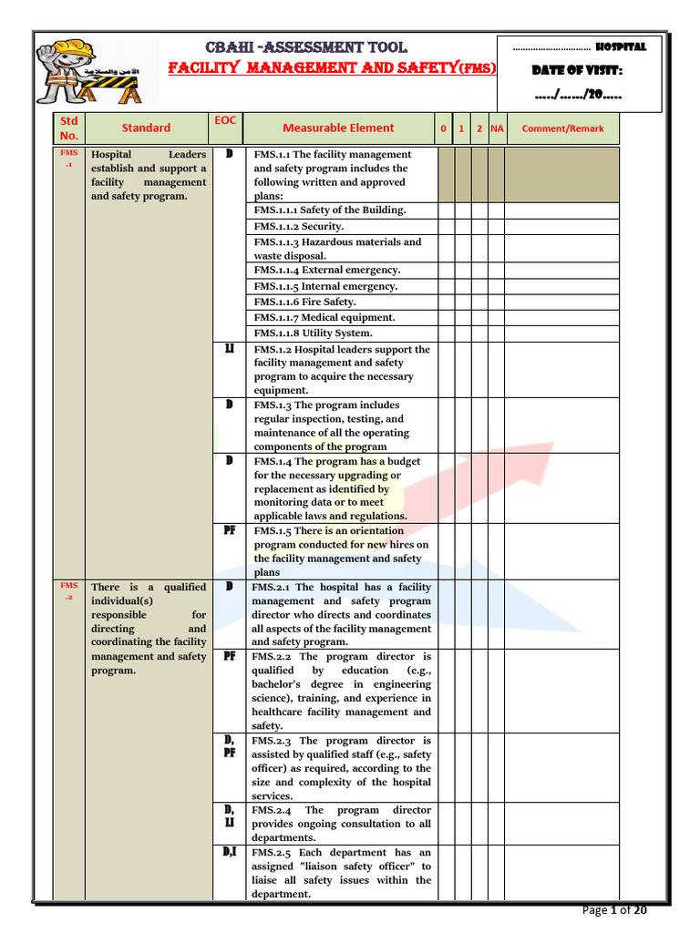 FMS Standards for Hospital Safety | PDF | Dangerous Goods | Emergency ...