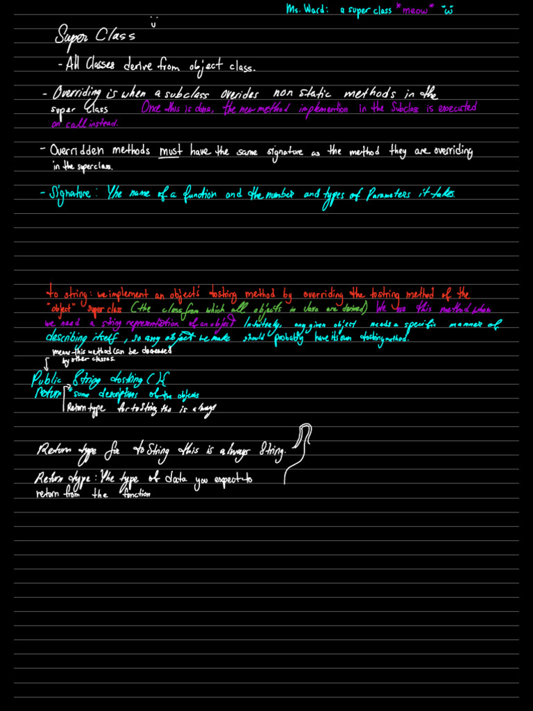 Super Class Code Notes | PDF