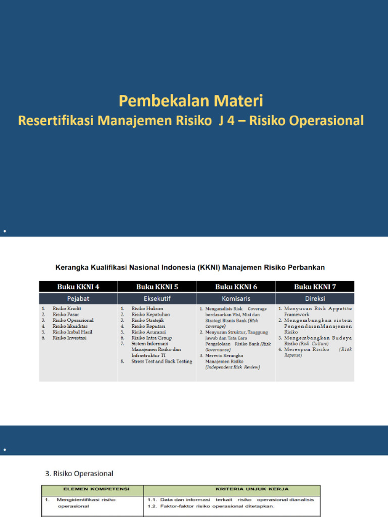 Risiko Operasional - V1 | PDF