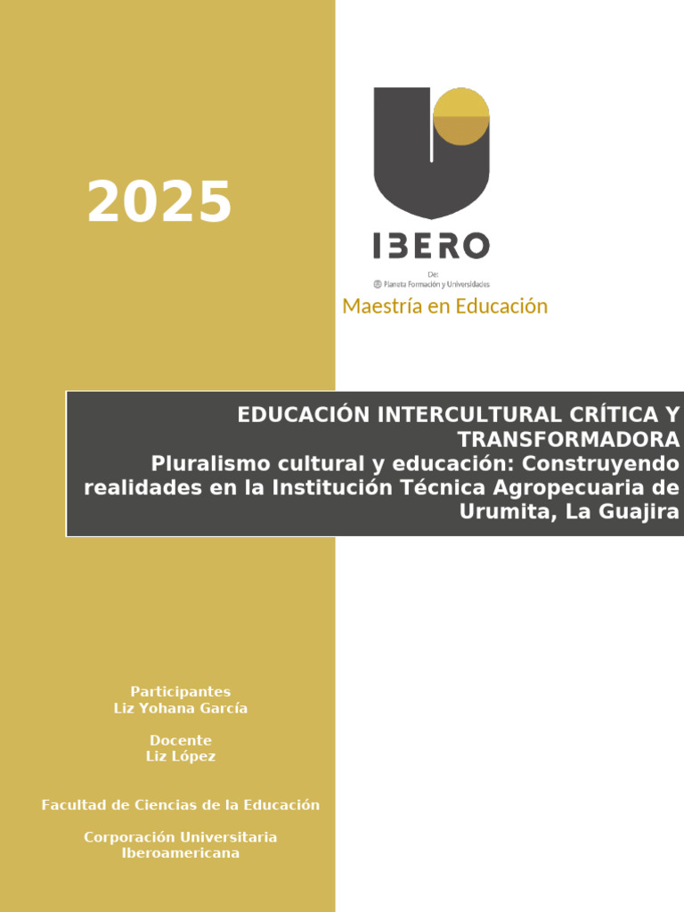 Pluralismo Cultural en Educación Urumita | PDF | Plan de estudios ...