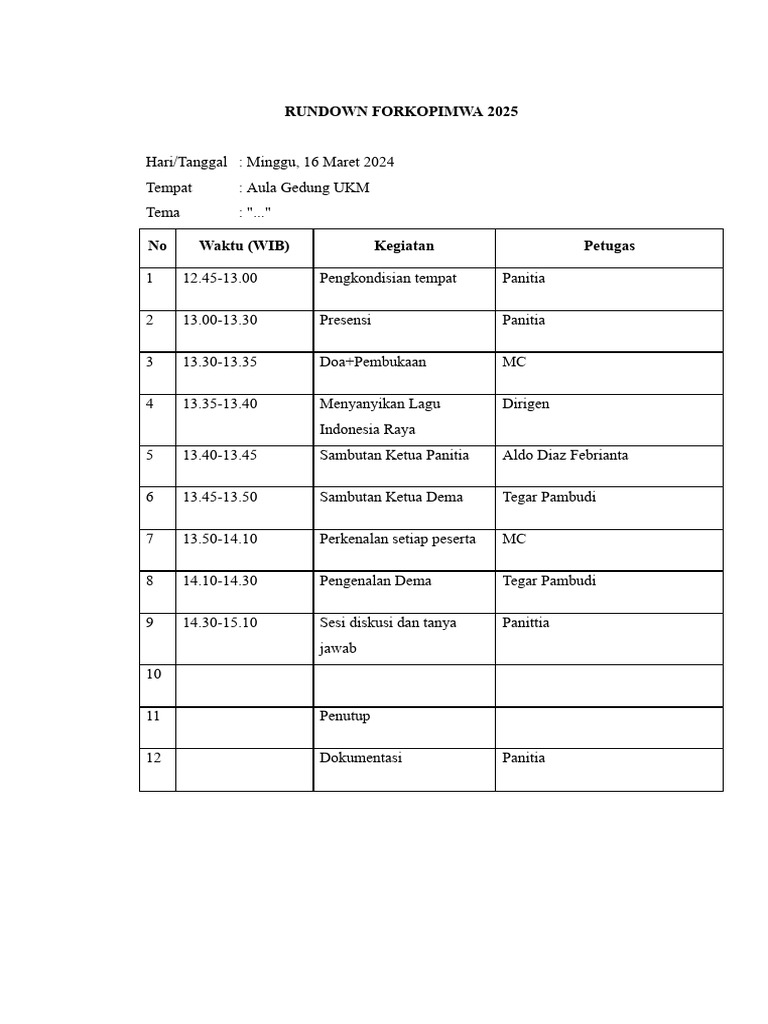RUNDOWN | PDF
