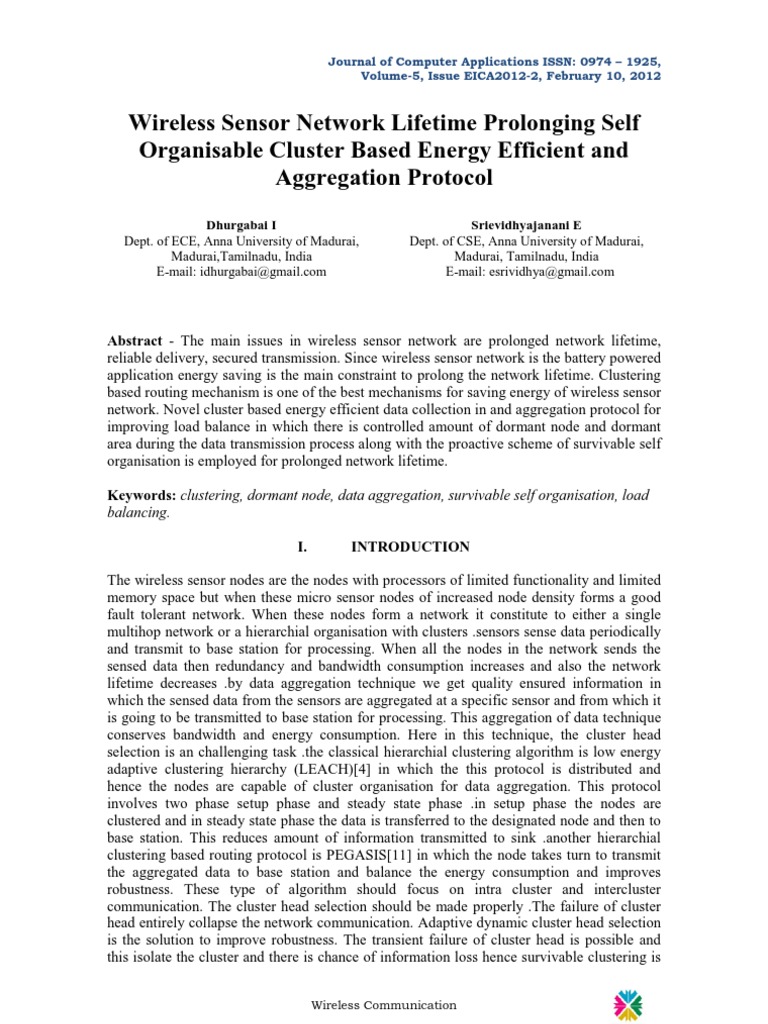 Energy-Efficient Protocol for WSNs | PDF | Wireless Sensor Network ...