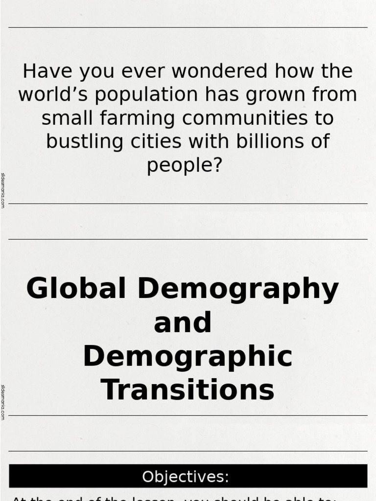 Global Demography and Population Trends | PDF | Total Fertility Rate ...