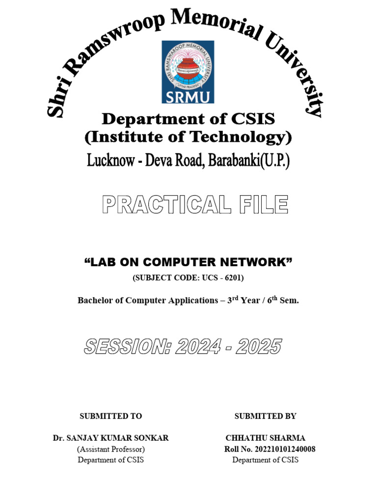 Lab on Computer Network - BCA 6th Sem | PDF