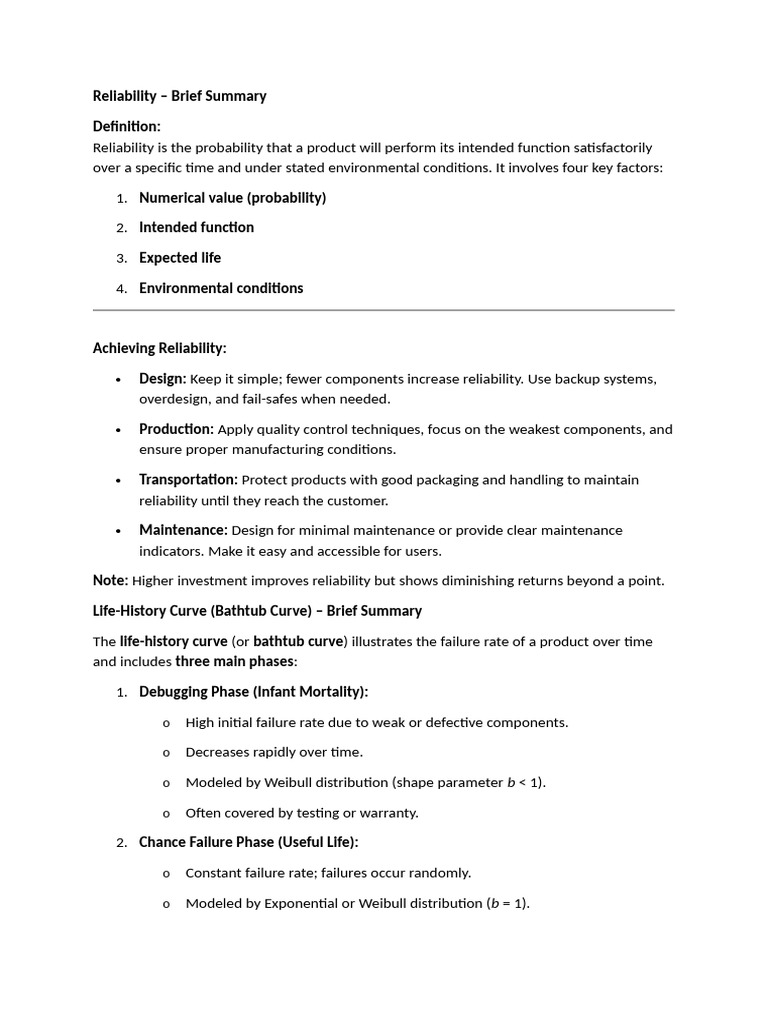 Understanding Reliability and QRE | PDF