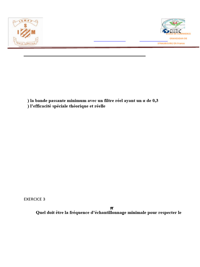 Exercices de Transmission Numérique et Modulation | PDF | Modulation ...