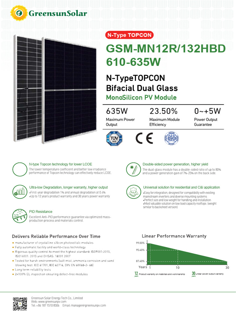 N-Type TOPCON Solar Module Catalogue | PDF | Photovoltaics | Renewable ...