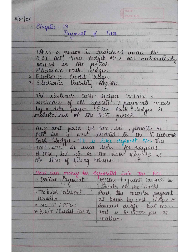 Chap 13 - Payment of Tax | PDF - Rendering Tax Payment Through Checks