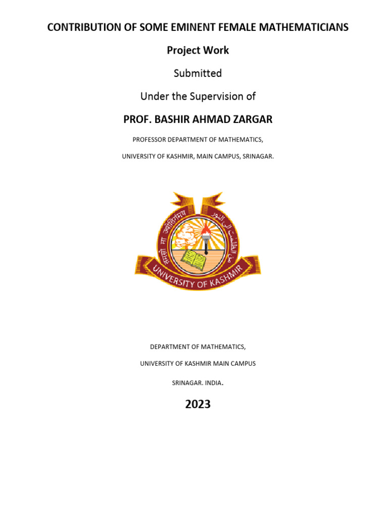 Project Maths Final Prof BAZ | PDF | Mathematics