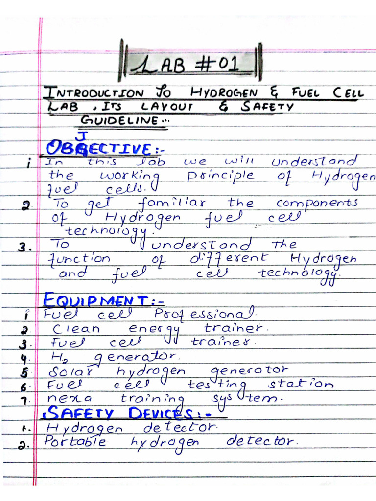 H Fuel Cell Lab 1-8 | PDF