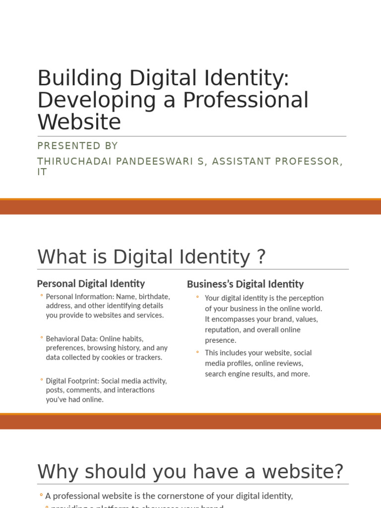 Building a Professional Digital Identity | PDF | Search Engine ...