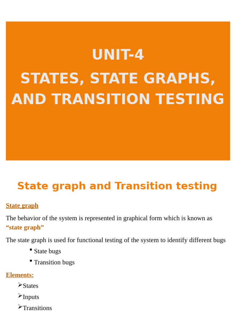 State Graphs and Transition Testing | PDF | Software Testing | Code