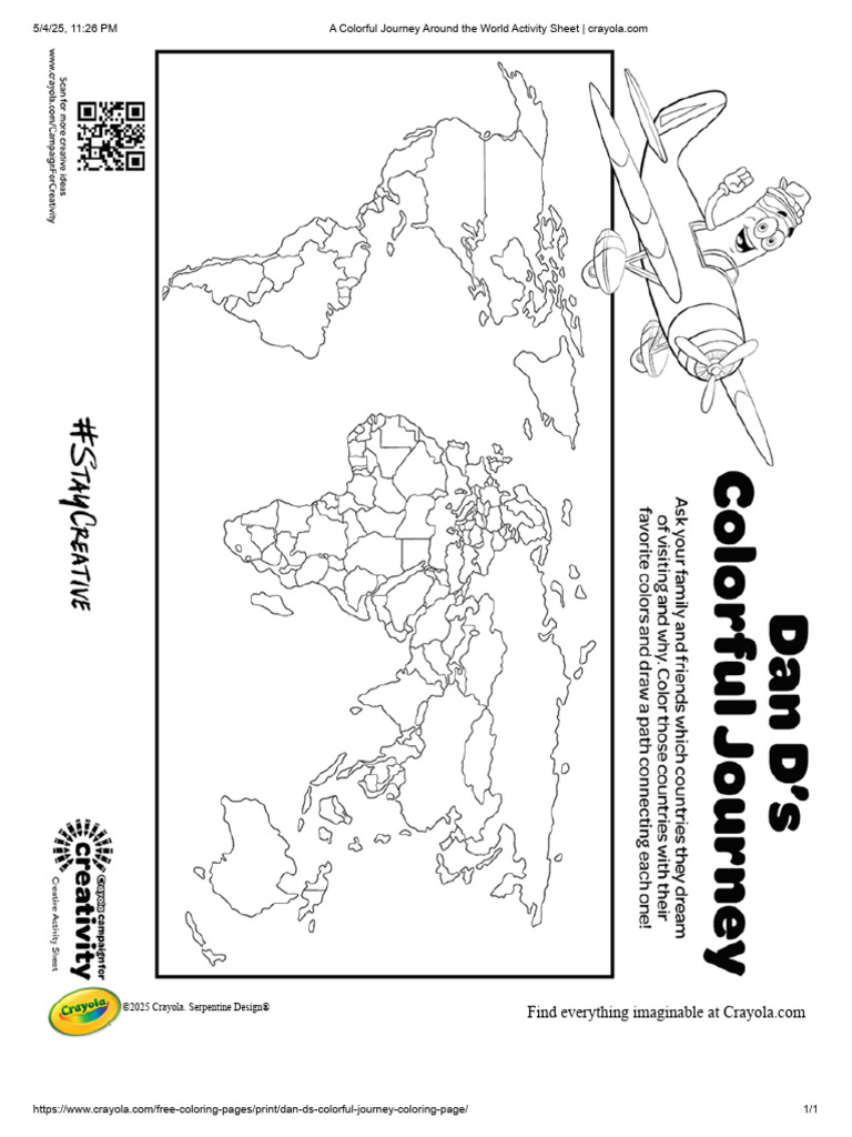 Crayola's Colorful Journey Activity Sheet | PDF
