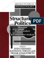 Structuring Politics Historical Institutional Ism in Comparative Analysis Cambridge Studies in Comparative Politics