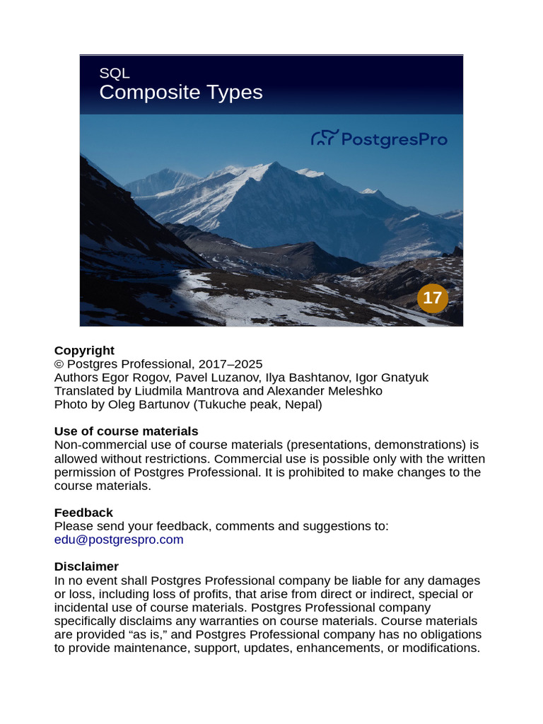 Understanding PostgreSQL Composite Types | PDF | Parameter (Computer ...