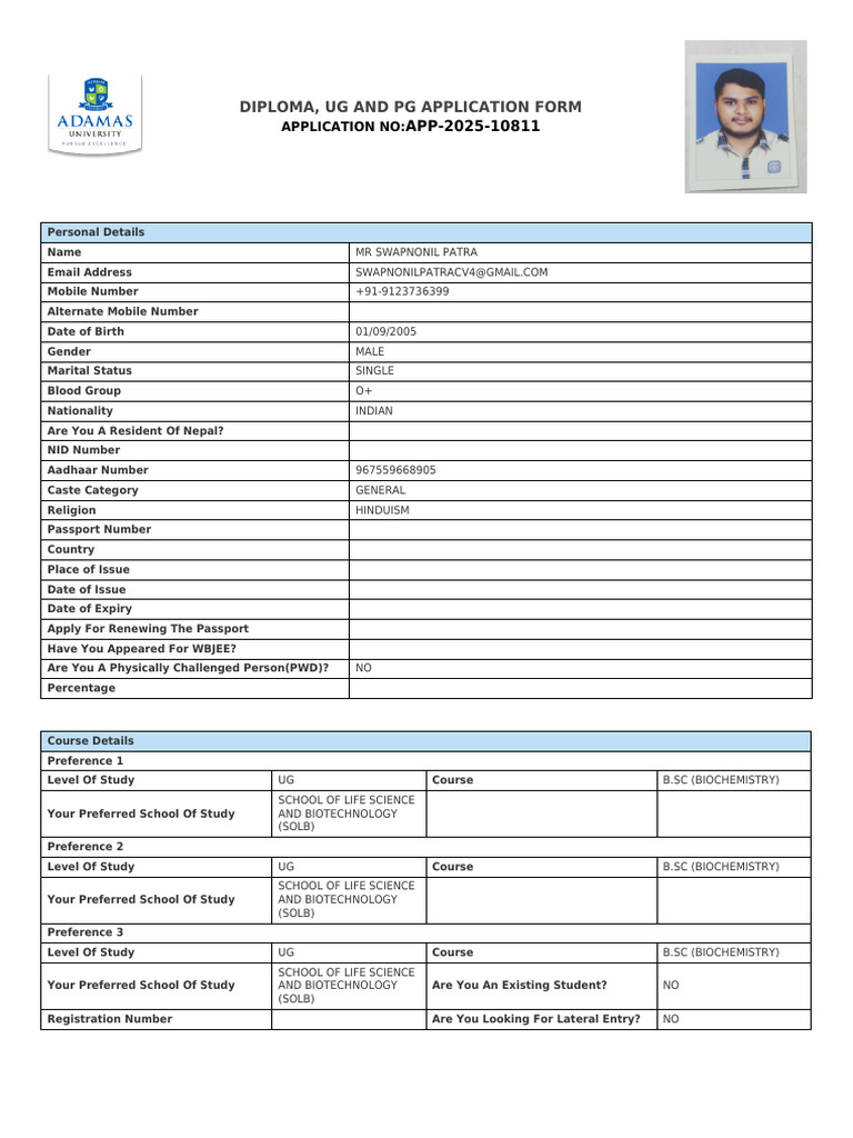 Graduation Application for B.Sc Degree | PDF | Justice | Crime & Violence
