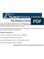 The Distance Formula