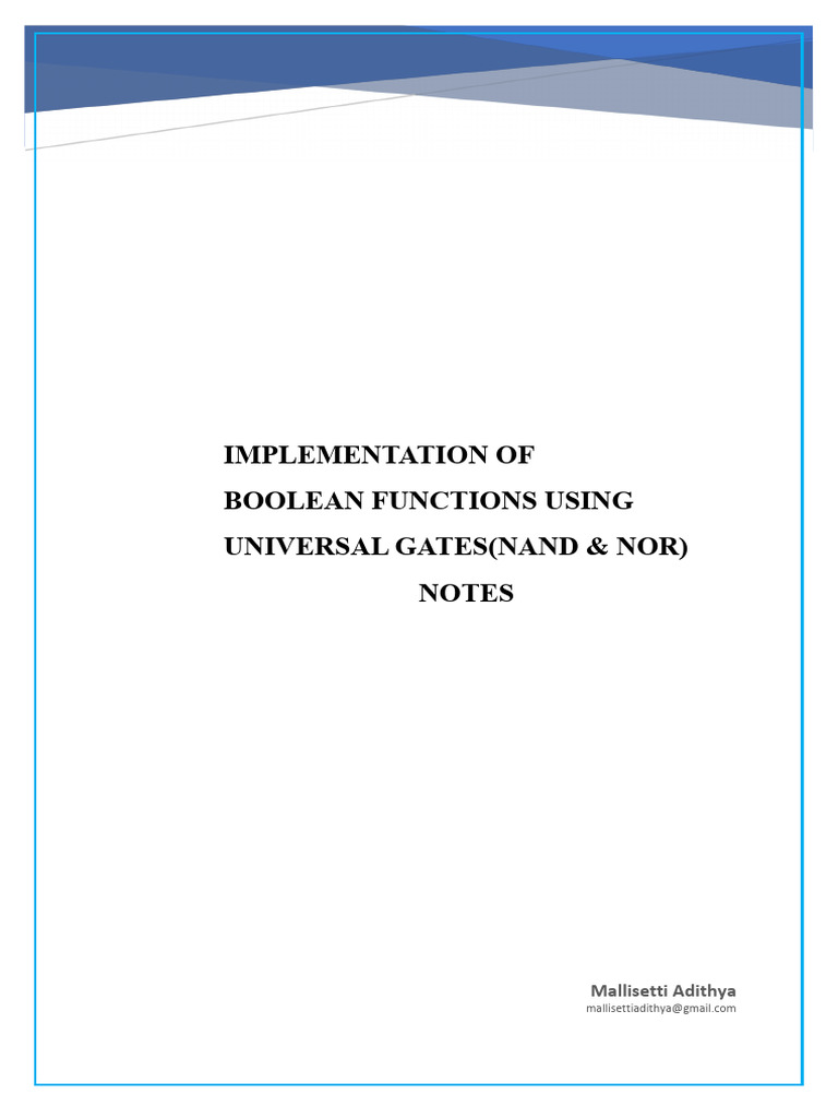 Boolean Function Implementation with Gates | PDF | Digital Electronics ...