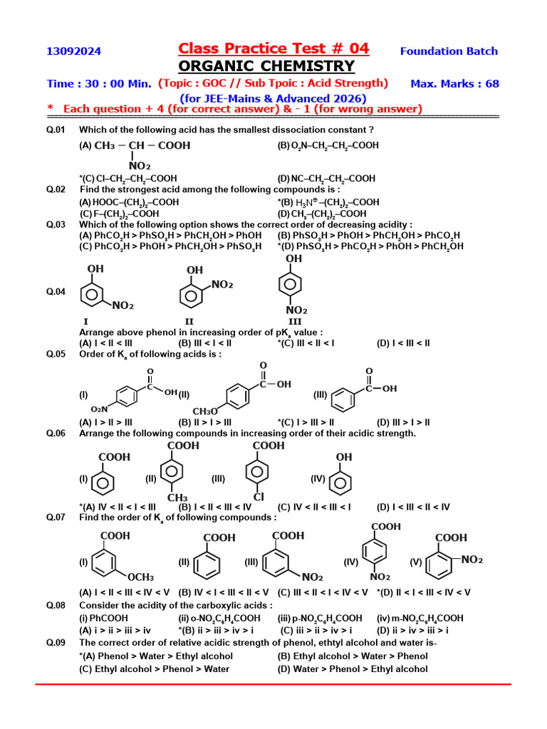 Answer Class Practice Test # 04 (GOC) 13-09-2024 - 241011 - 145020 ...