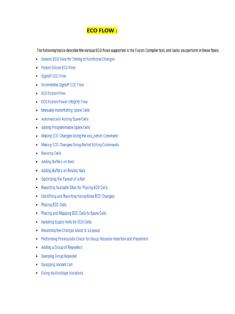 ECO Flow and Fusion Compiler Guide | PDF | Power Inverter | Compiler