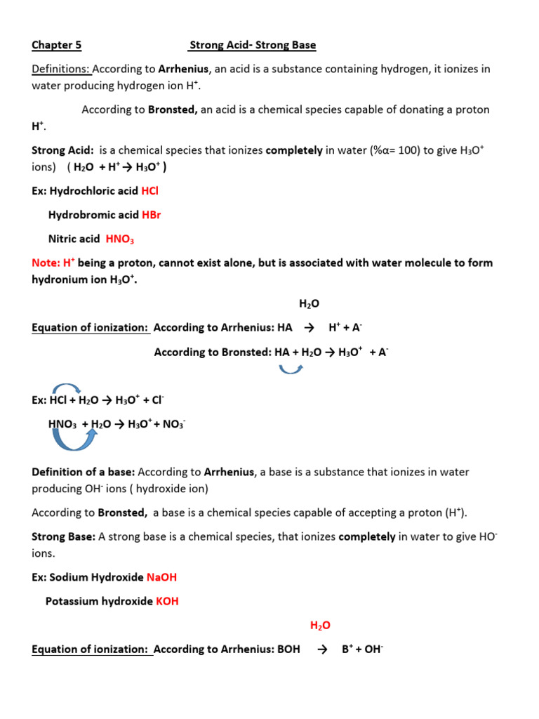 Characteristics of Strong Acids | PDF | Ph | Acid