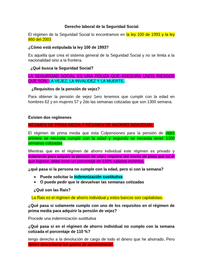Material de Laboral 2023 | PDF | Pensión | Derecho laboral