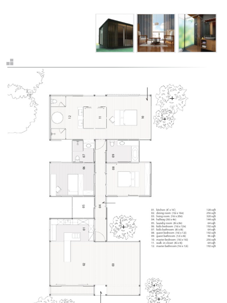 3-Bedroom House Floor Plan Layout | PDF | Room | Bathroom