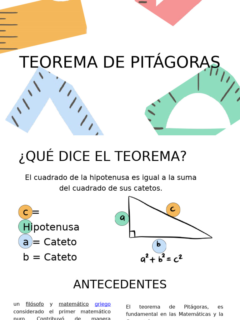 Teorema de Pitagoras | PDF | Triángulo | Teorema