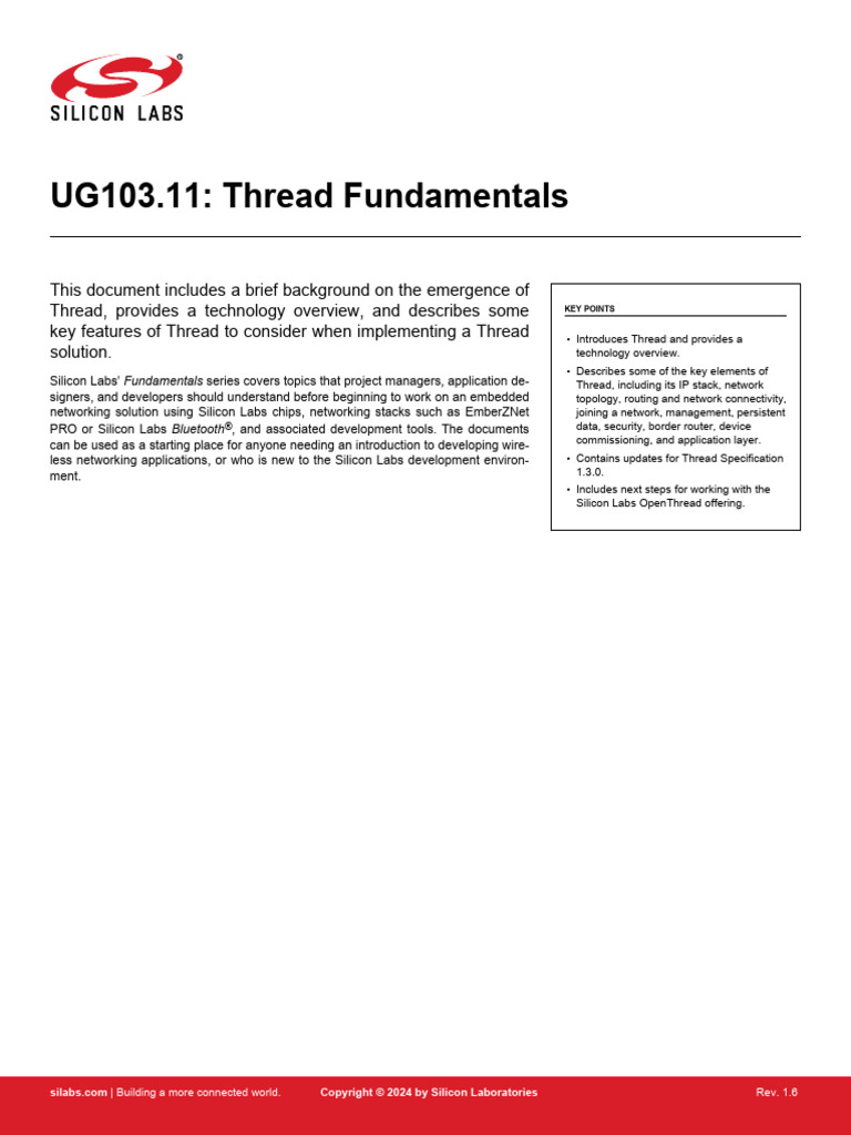 Thread Networking Essentials Guide | PDF | Computer Network | I Pv6