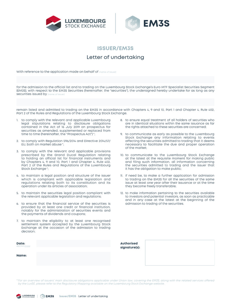 EM3S Issuer Disclosure Obligations | PDF | Securities (Finance) | Investing
