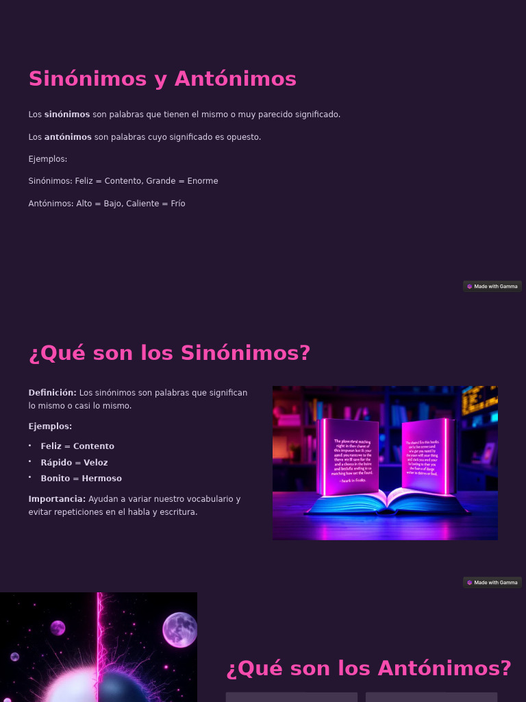 Sinonimos y Antonimos | PDF