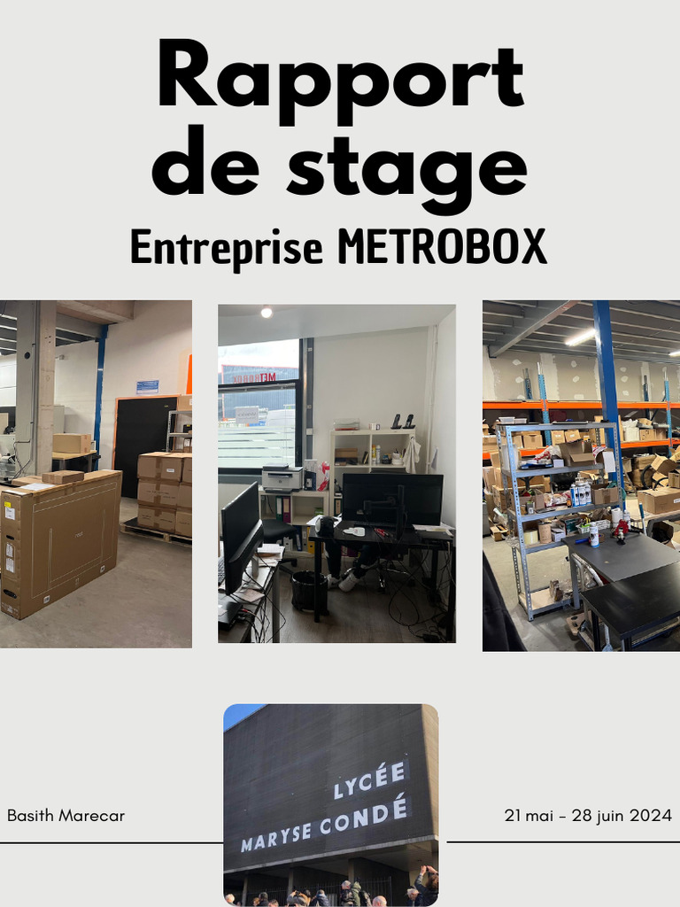 Rapport de stage chez METROBOX 2024 | PDF | Business | WordPress