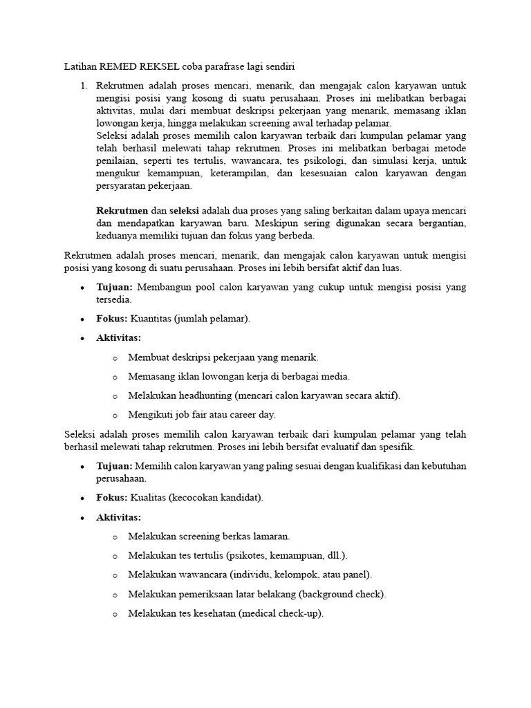 Belajar Buat Remed Reksel | PDF