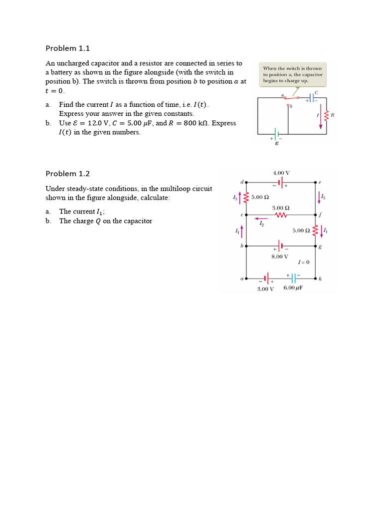 3NAB0 - Selected Exam Problems Week 1 | PDF