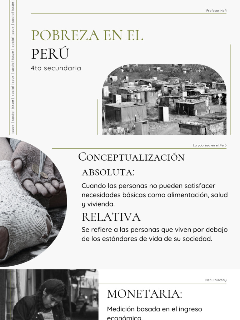 Pobreza en Perú: Causas y Consecuencias | PDF | Pobreza | Pobreza e ...