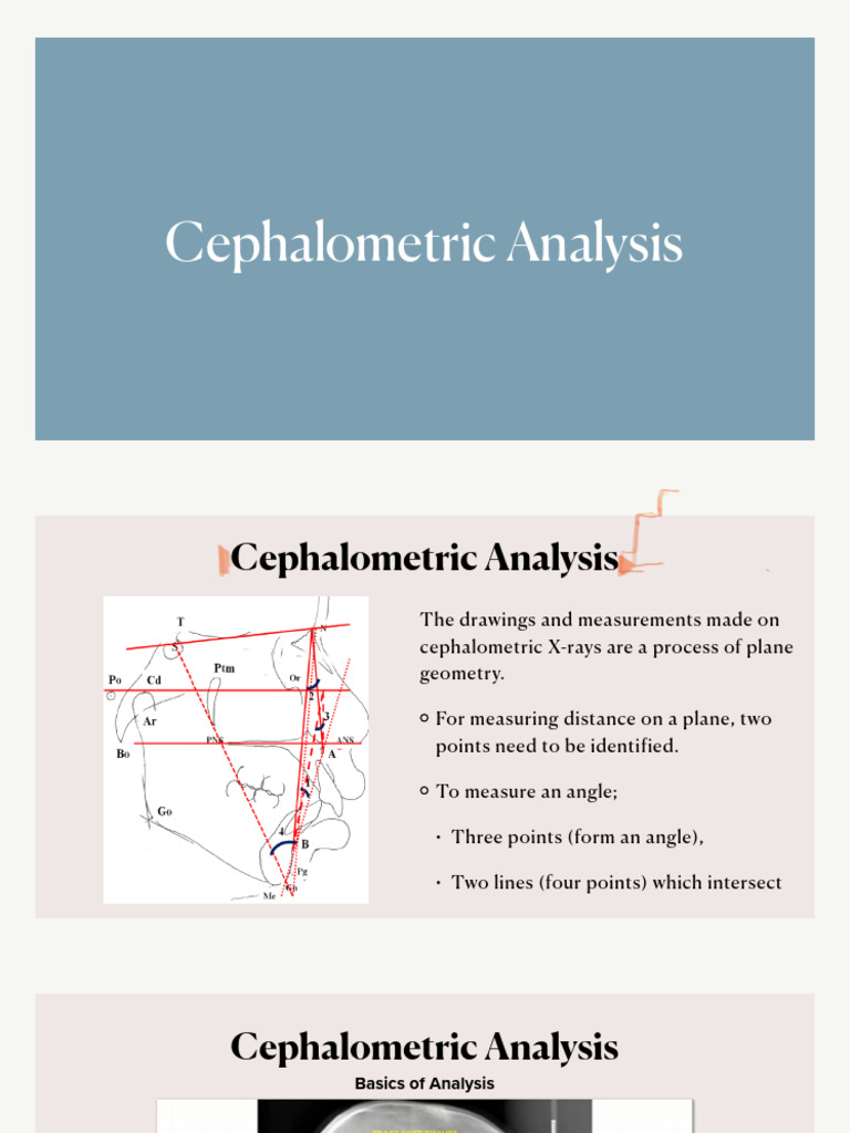 Cephalometric Analysis PDF | PDF | Dentistry Branches